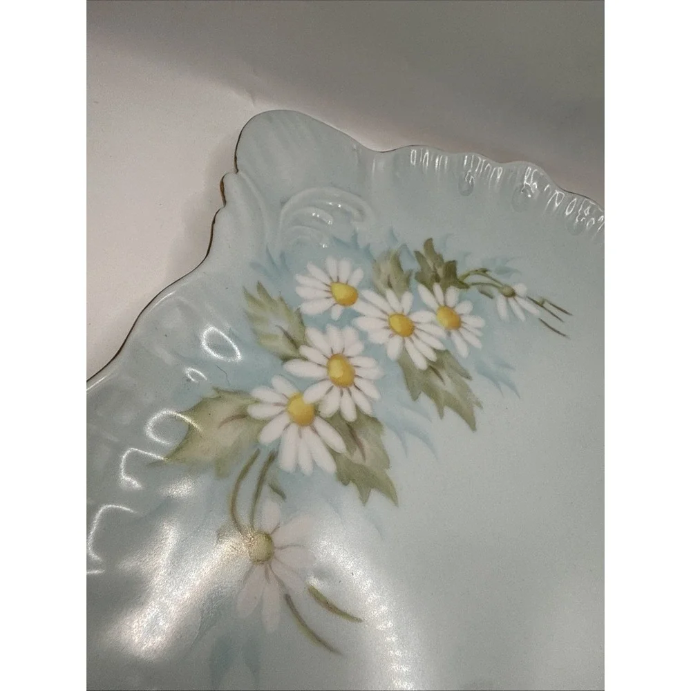 Antique Porcelain Hand Painted Signed Miriam Vanity Tray 12